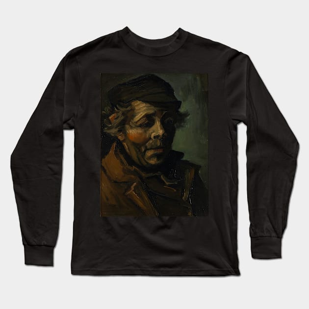 Head of a peasant - Vincent van Gogh Long Sleeve T-Shirt by KargacinArt